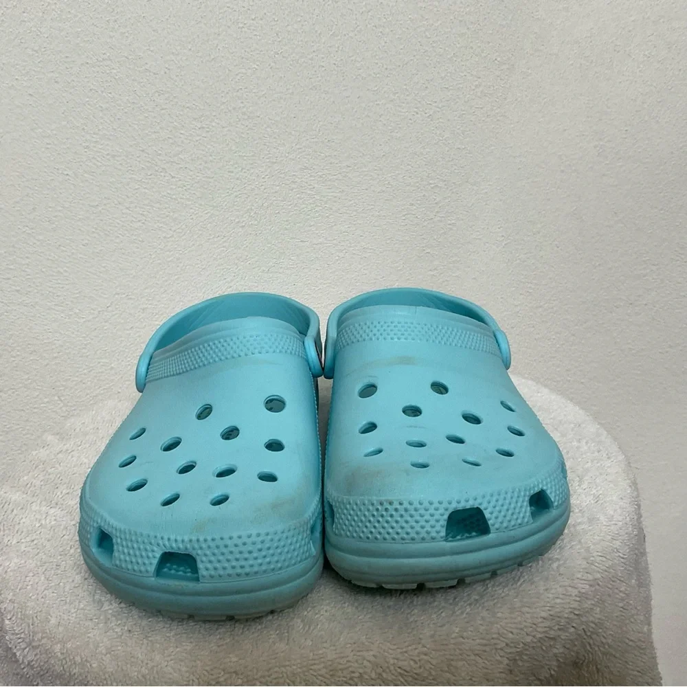 Crocs Classic Water Clog Light Blue Rubber Shoe Size 5 Kids Summer Pool Beach